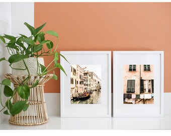 Italy Set of 2 Gallery Wall Art, Venice, Gondolas, Cinque Terre, Art Print, Travel Photo, Home Decor, Around the World Series