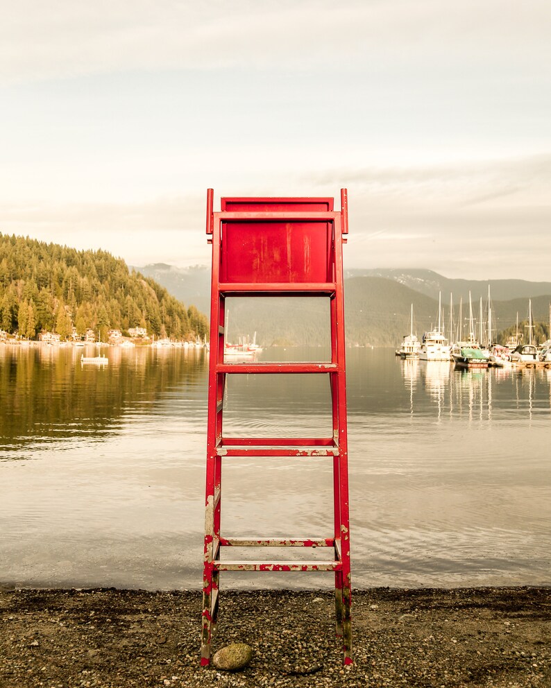 Lifeguard Lookout, Vancouver Canada Photography, Wall Art, Art Print, Travel Photo, Home Decor, Around the World Series image 2