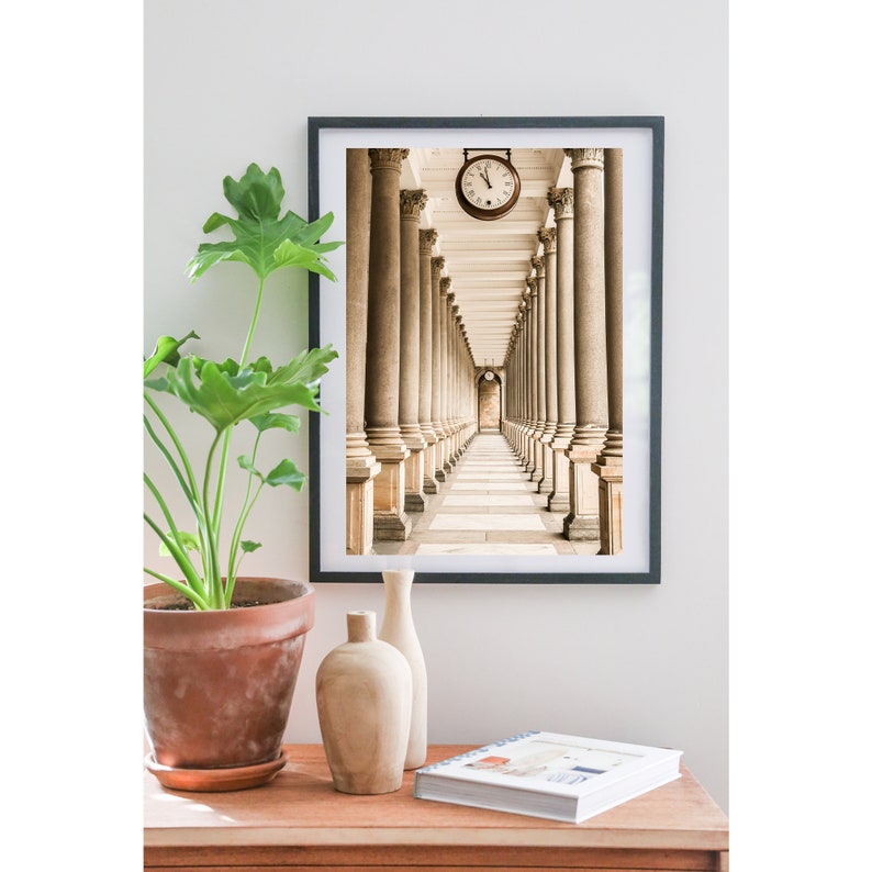 Home Decor Time Karlovy Vary Czech Republic Photography Around the World Series Clock Wall Art Travel Photo Art Print