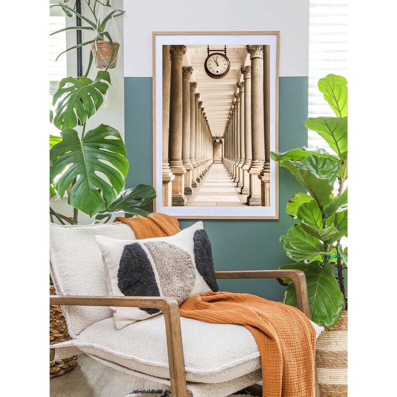 Home Decor Time Karlovy Vary Czech Republic Photography Around the World Series Clock Wall Art Travel Photo Art Print