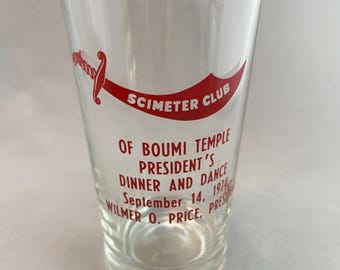 1974 Scimeter Club Boumi Temple Collectors Glass
