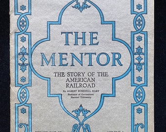 The Mentor 1915 American Railroad Collection of Print Cards with Text Backings