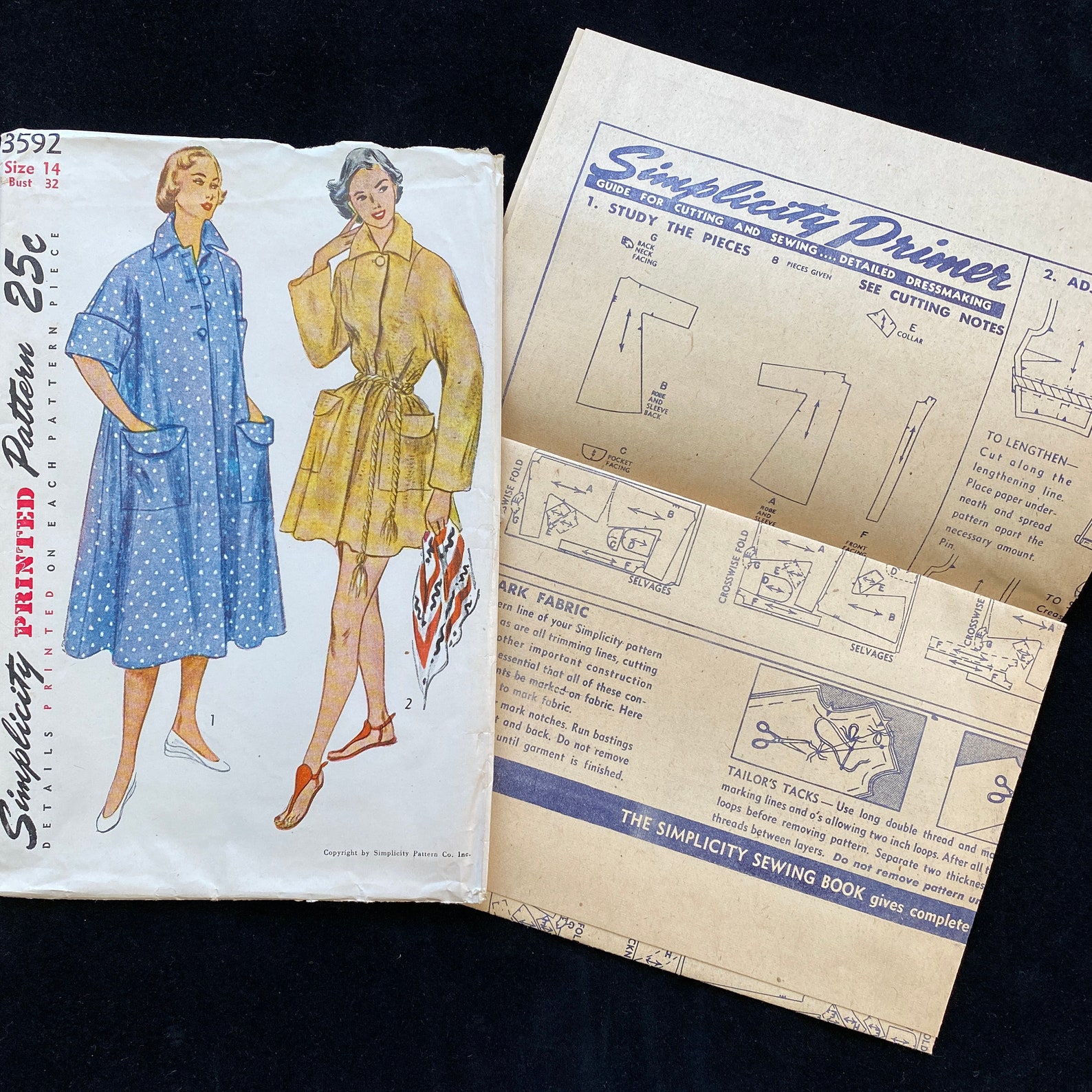Simplicity Vintage Robe Pattern 3592 Etsy