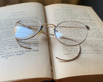 Old Pair of Round Gold Ful Vue Vintage Eyeglasses