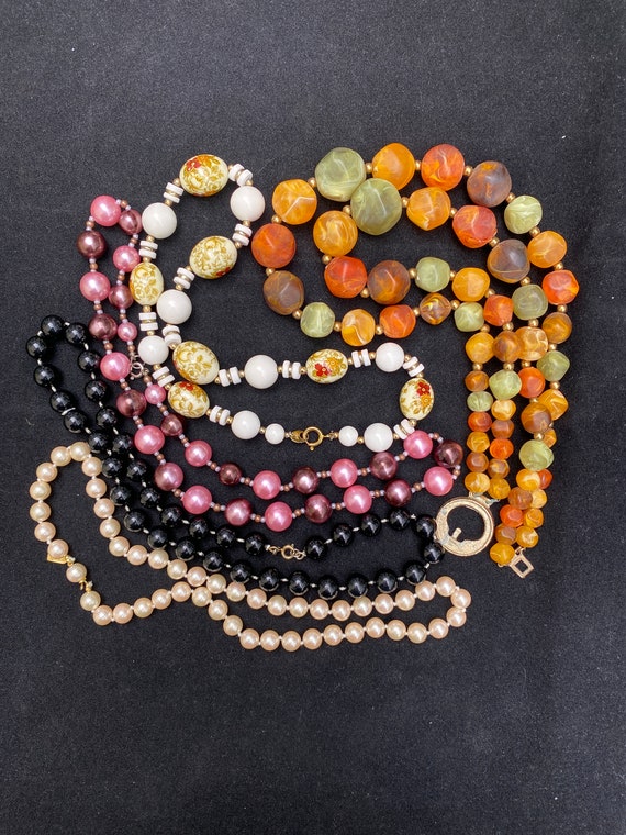 Year Round Collection of Five Retro Beaded Necklac