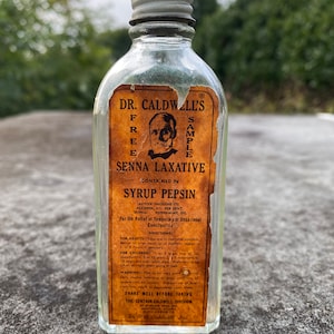 Vintage Dr. Caldwell&#39;s Senna Laxative Syrup Collectible Bottle