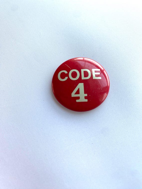 Red Code 4 Vintage Pinback - image 6