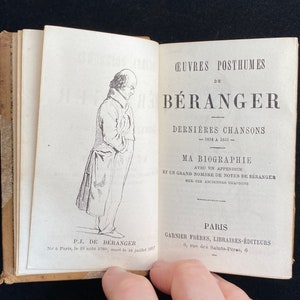 Antique Beranger Book: French Songs & Biography, Gold Accents - Etsy