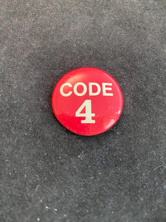 Red Code 4 Vintage Pinback - image 9
