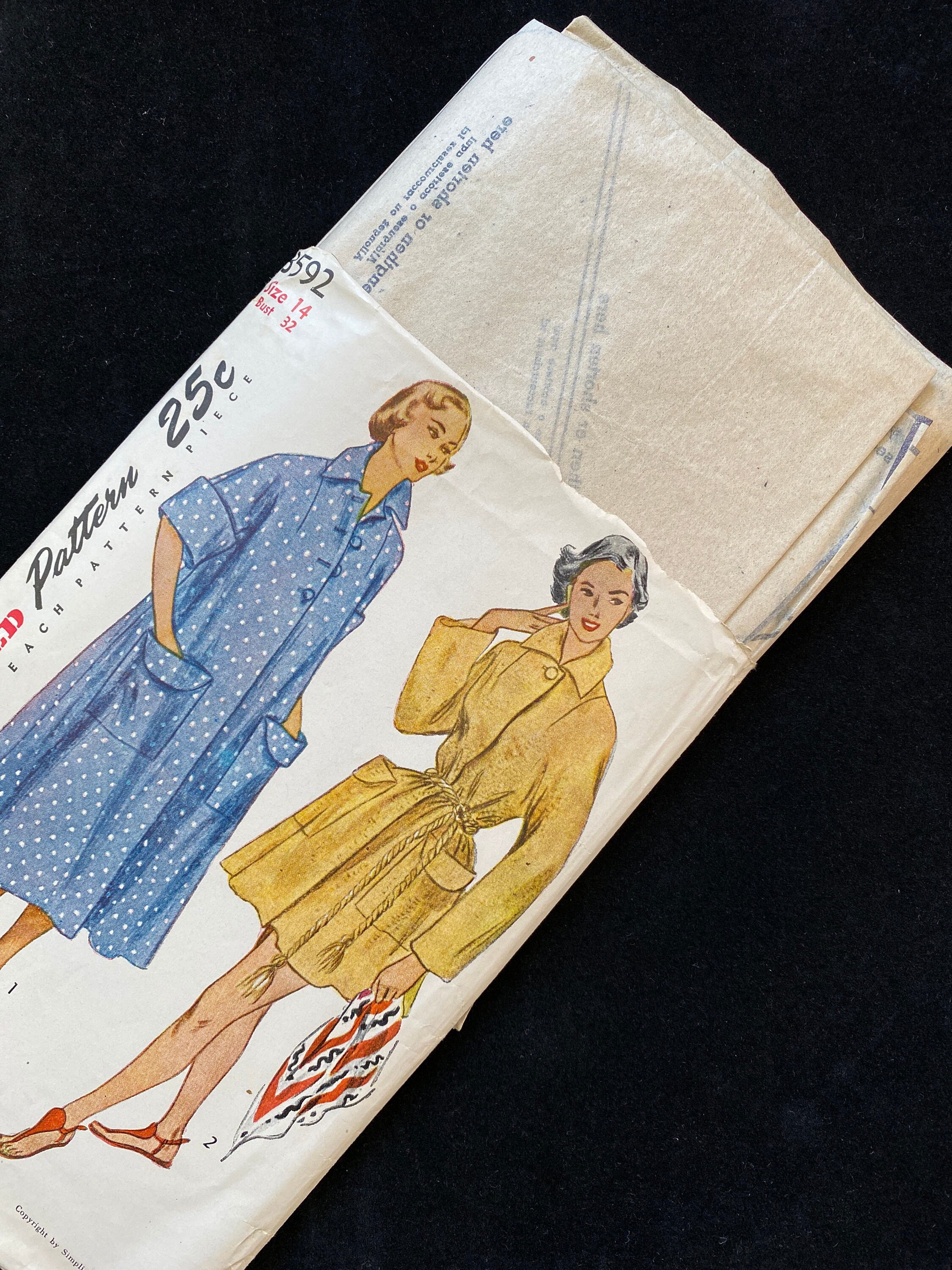 Simplicity Vintage Robe Pattern 3592 | Etsy