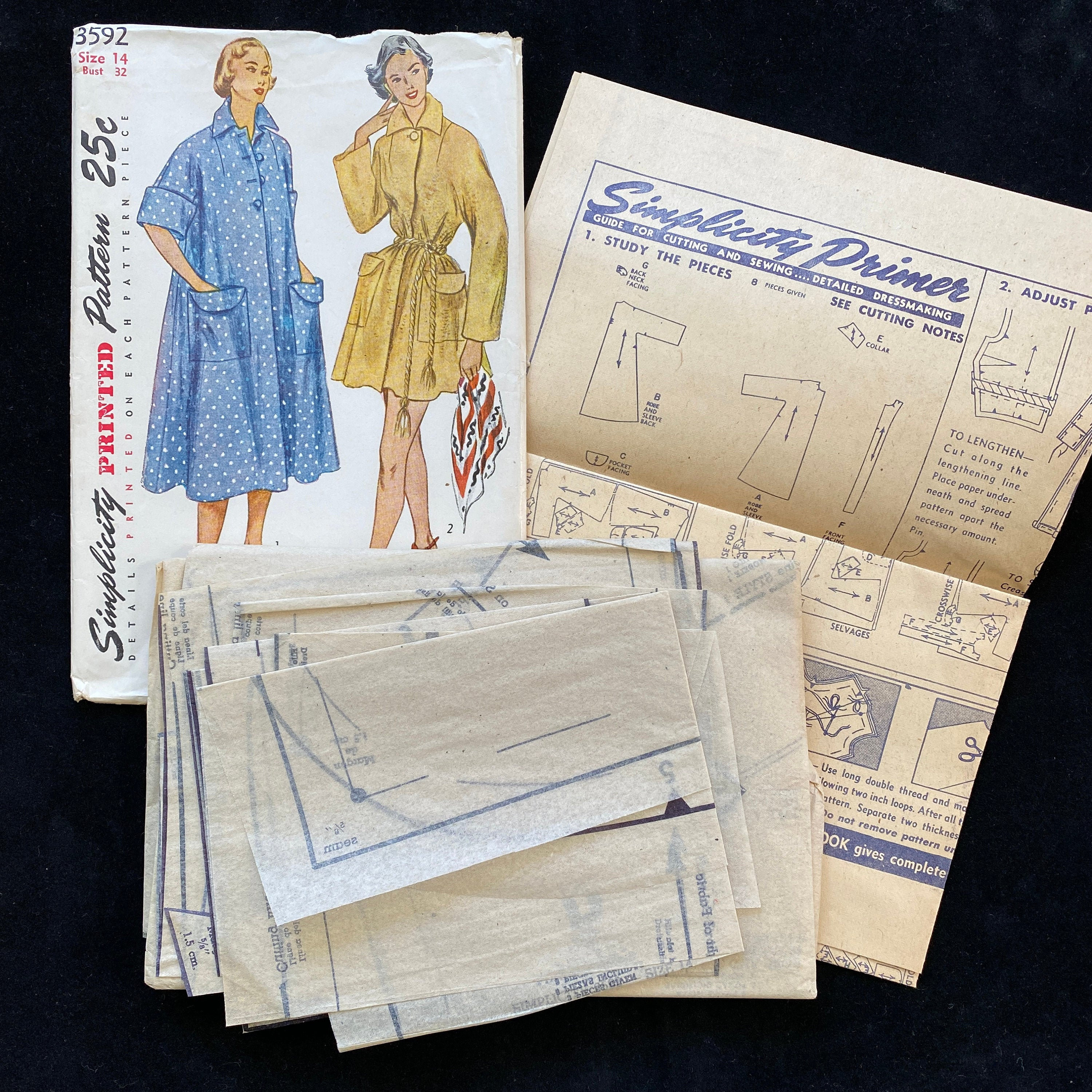 Simplicity Vintage Robe Pattern 3592 - Etsy
