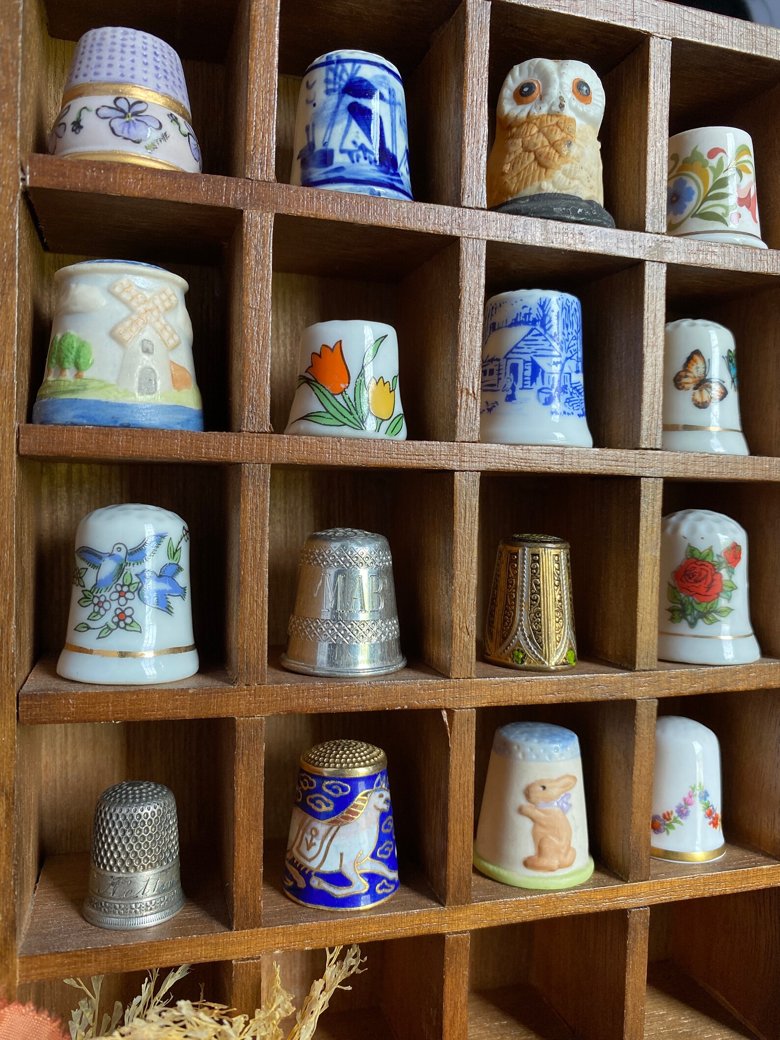 Collection of 16 Vintage Decorative Thimbles including Art Etsy