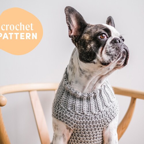 PDF Crochet Pattern Minnies Turtleneck Dog Sweater Small Etsy