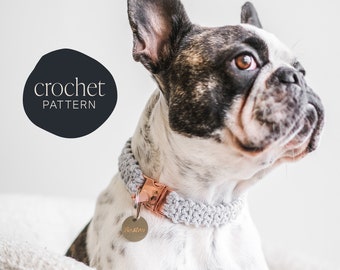 Braided Dog Collar with Buckle Digital Crochet Pattern PDF