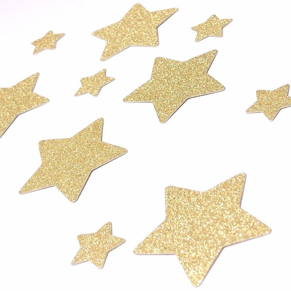 Star Confetti, Gold Glitter Star Confetti, Party Decorations, Silver Glitter Star Confetti, Table Scatter, Reach for the Stars Party Decor
