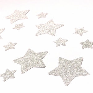 Star Confetti, Silver Glitter Star Confetti, Party Decorations, Gold Glitter Star Confetti, Table Scatter, Reach for the Stars Party Decor