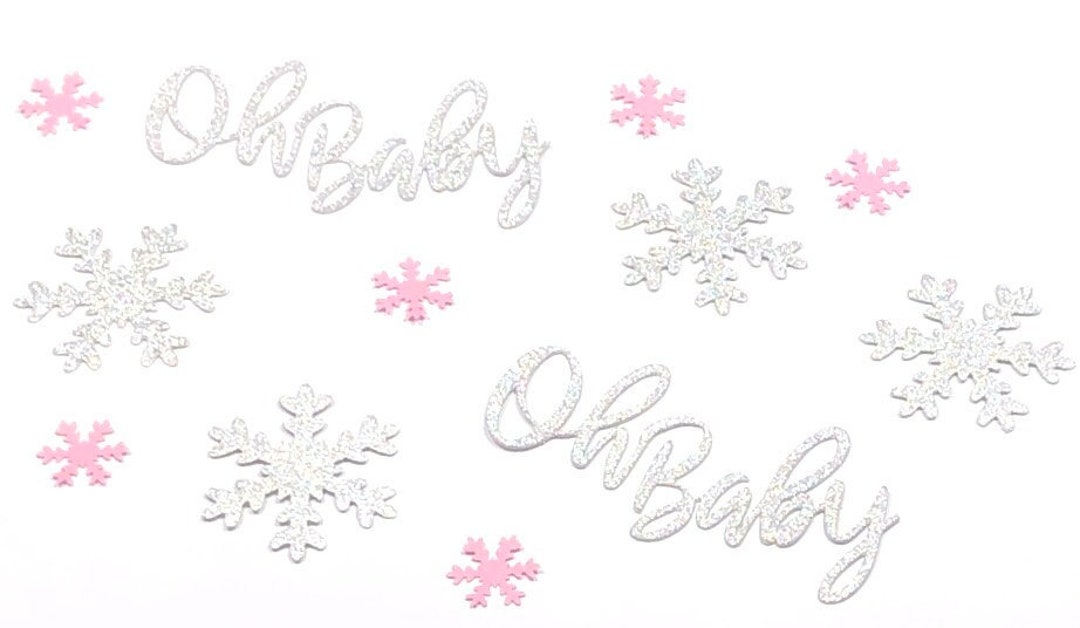 Oh Baby Glitter Confetti, Winter Baby Shower Confetti, Baby