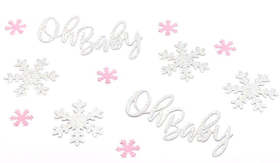 Oh Baby Glitter Confetti Winter Baby Shower Confetti Baby Announcement Winter Wonderland Baby Shower Gender Reveal Decor