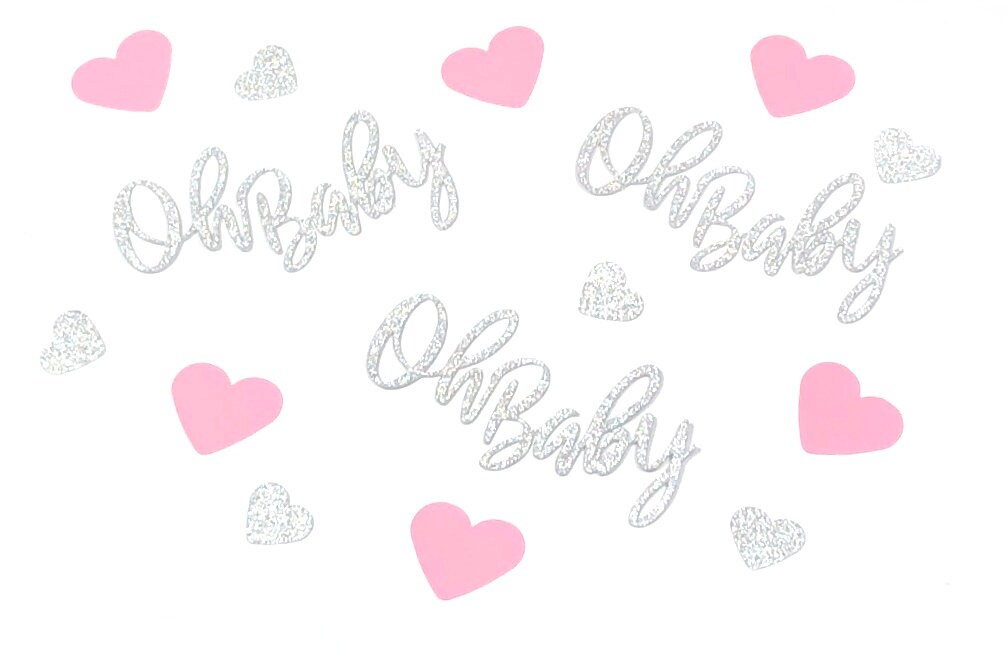 Oh Baby Glitter Confetti Baby Shower Confetti Baby Etsy