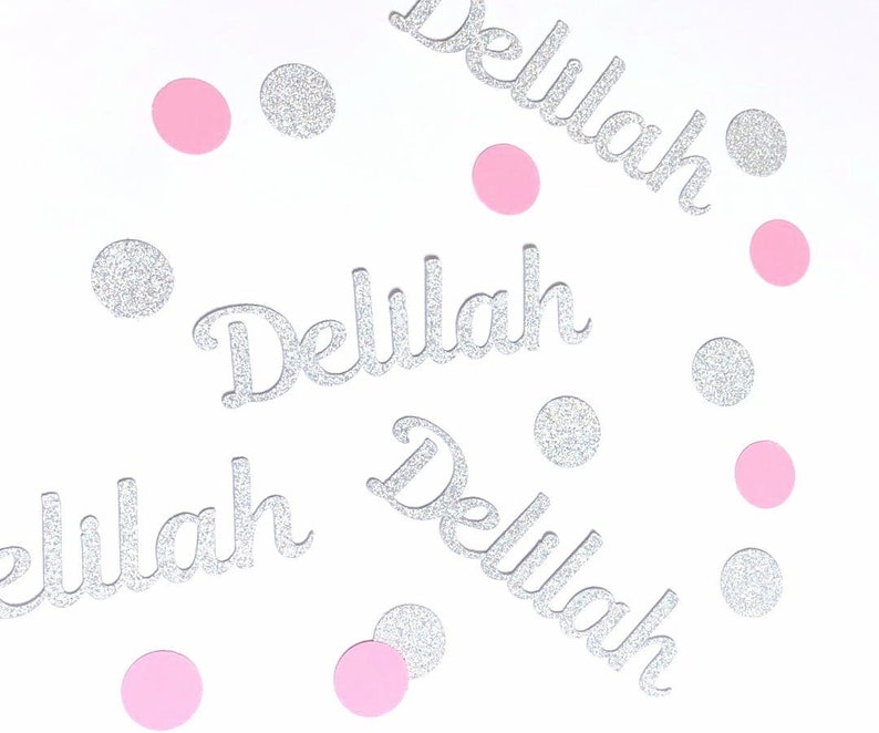 Custom Name Glitter Confetti Personalized Name Confetti Etsy