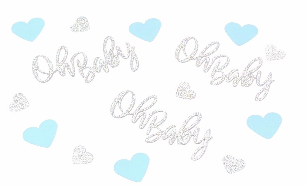 Oh Baby Glitter Confetti Baby Shower Confetti Baby Etsy