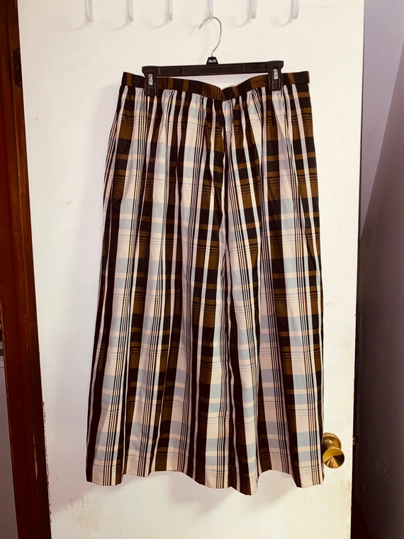 1970s plus size checkered skirt - Gem