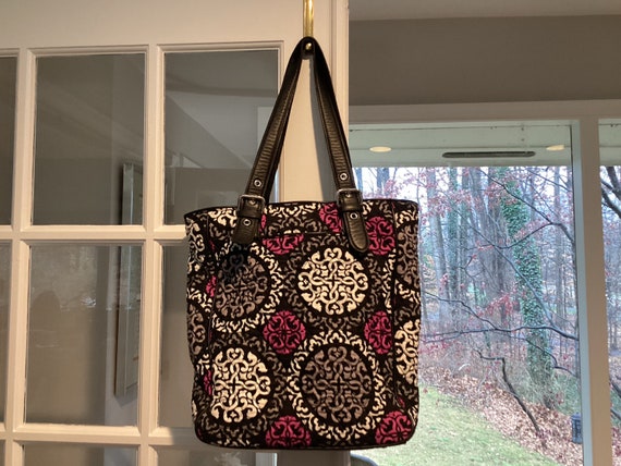 Vera bradley bag with leather straps hotsell