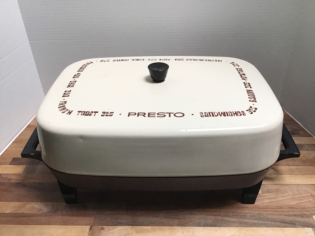 Vintage Presto 11 Non-stick Electric Skillet Frying Pan