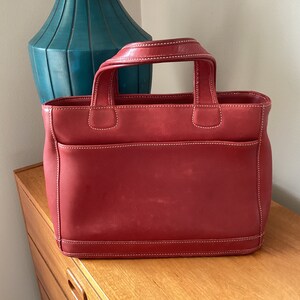 Vintage Red Leather Coach Bleecker Satchel Bag -style No. 9303 - Etsy