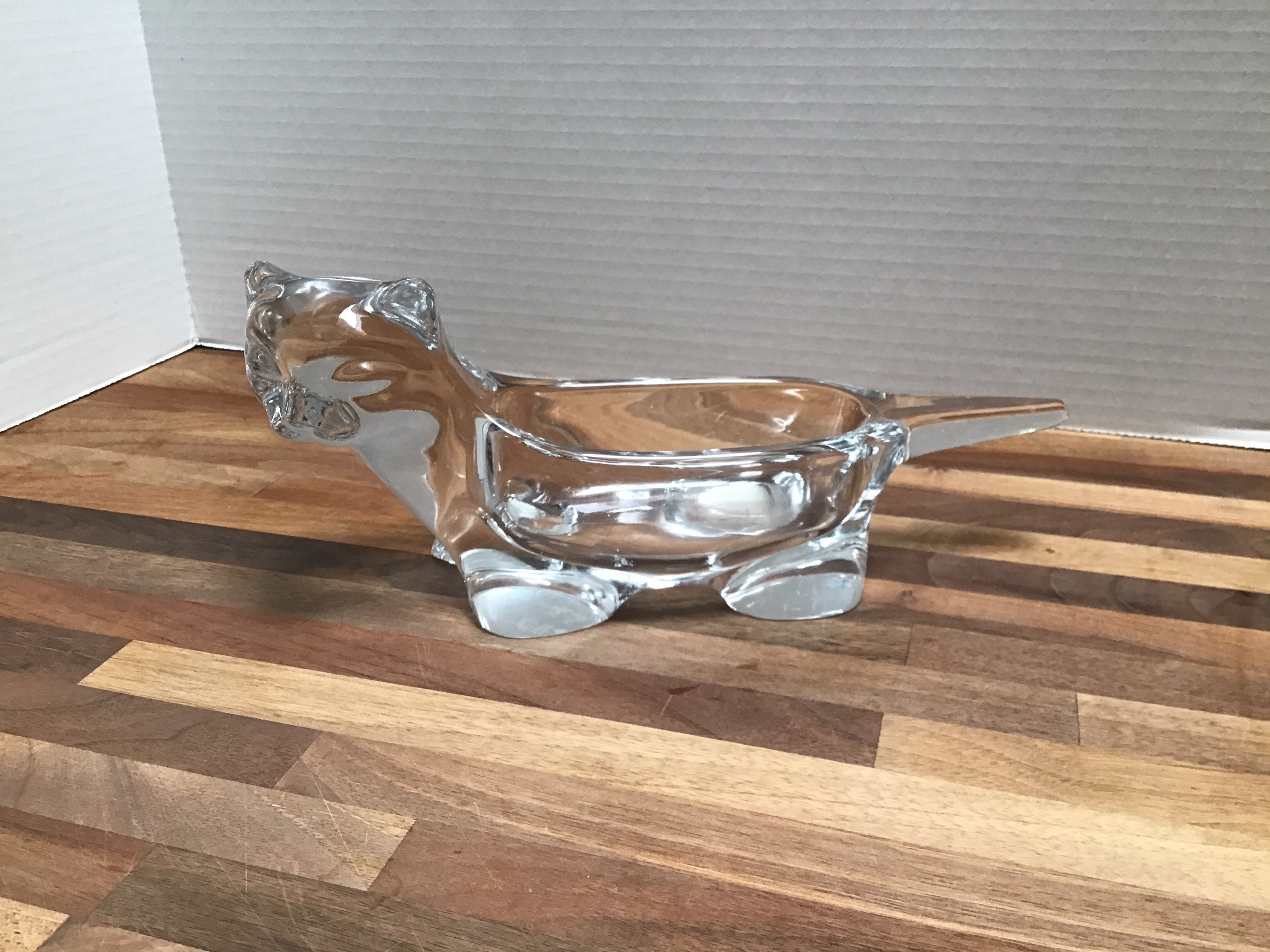 Vintage Sasaki Crystal Cat Bowl Art Glass, Figurine or Sculpture Etsy