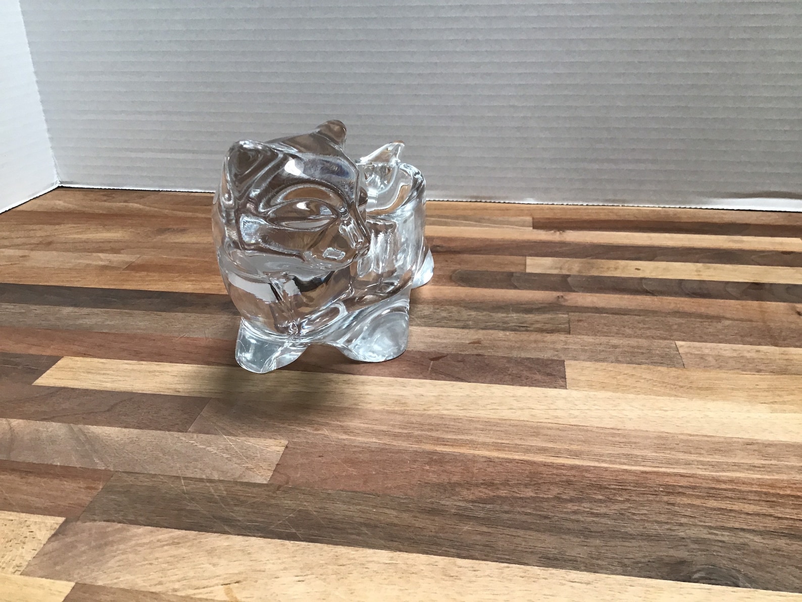 Vintage Sasaki Crystal Cat Bowl Art Glass, Figurine or Sculpture Etsy