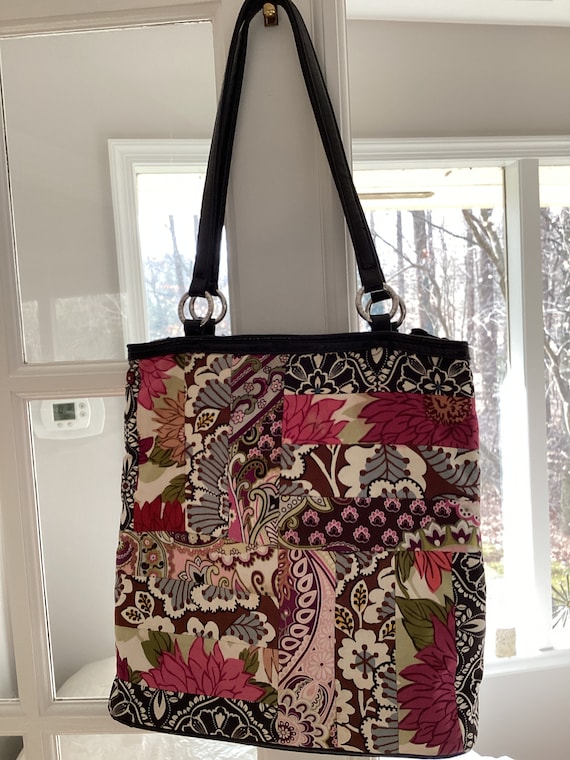 Vera bradley leather shoulder bag outlet