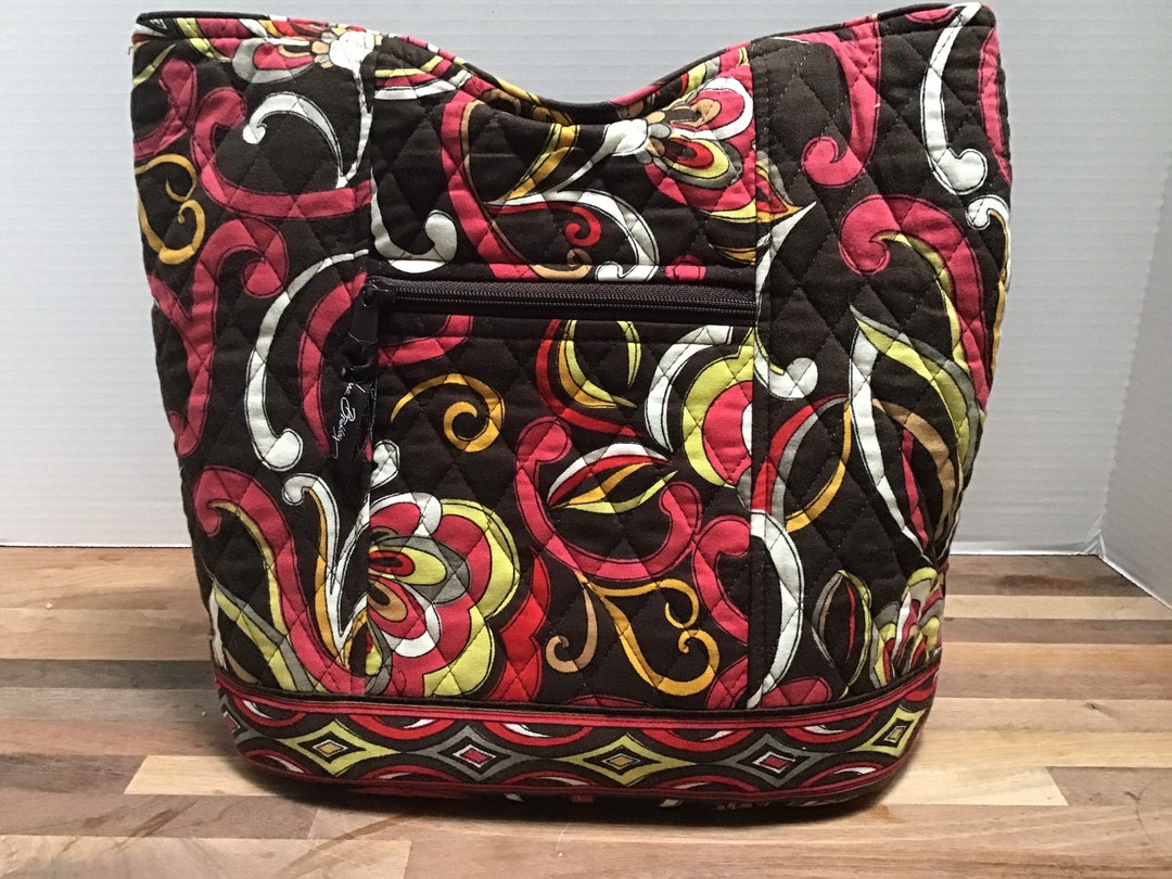 Vera Bradley Quilted Shoulder Bag With Double Strapsretired Etsy