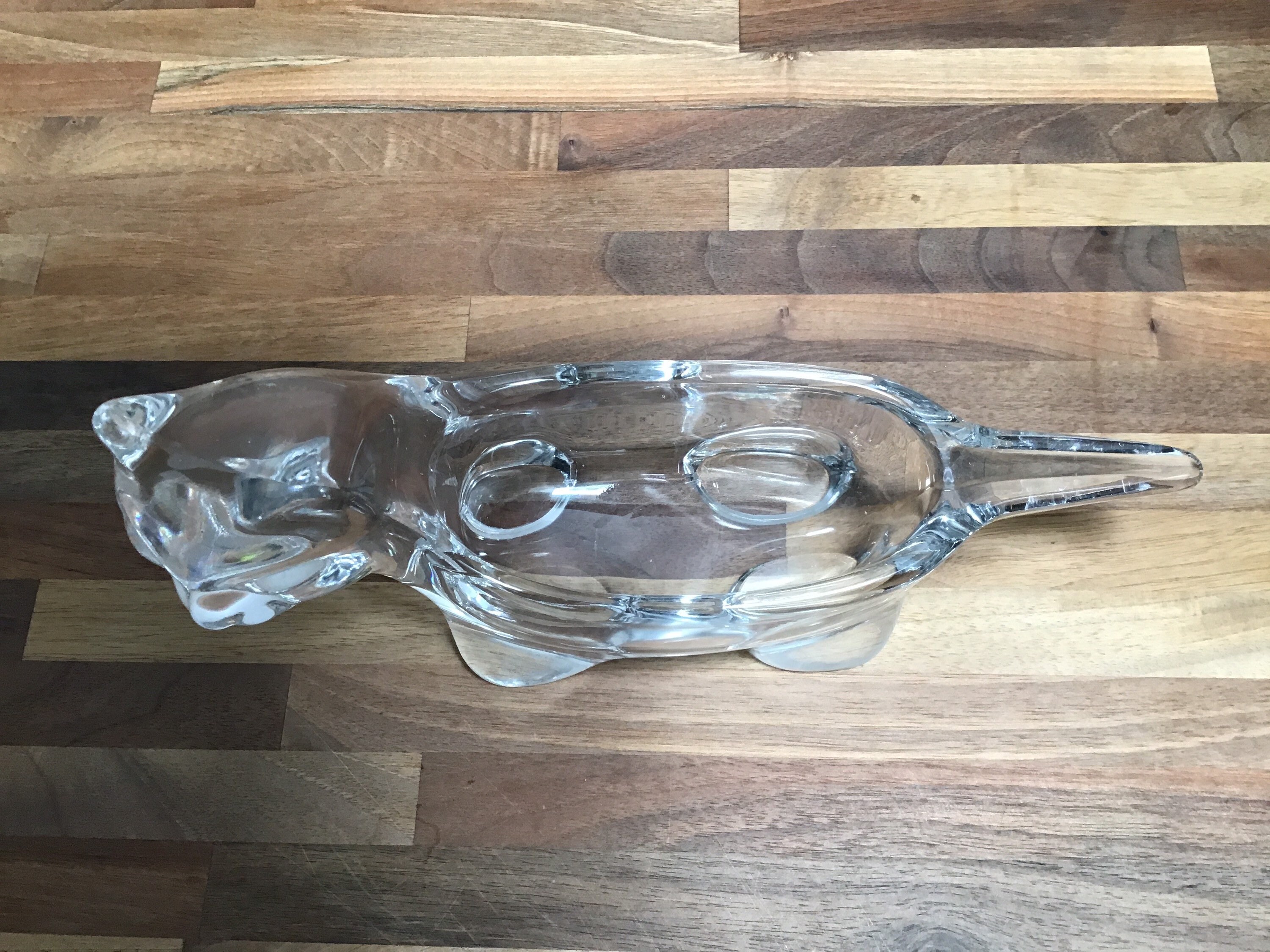 Vintage Sasaki Crystal Cat Bowl Art Glass, Figurine or Sculpture Etsy