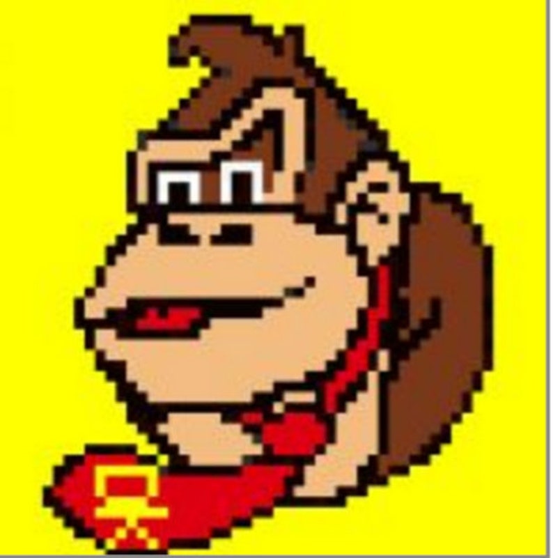 Donkey Kong Throw Blanket Pattern Etsy