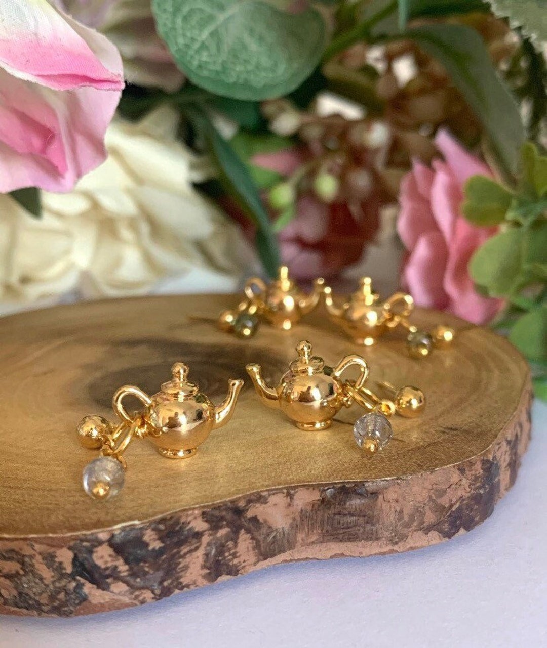 Gold Teapot Earrings Women Empowerment Jewellery Etsy UK