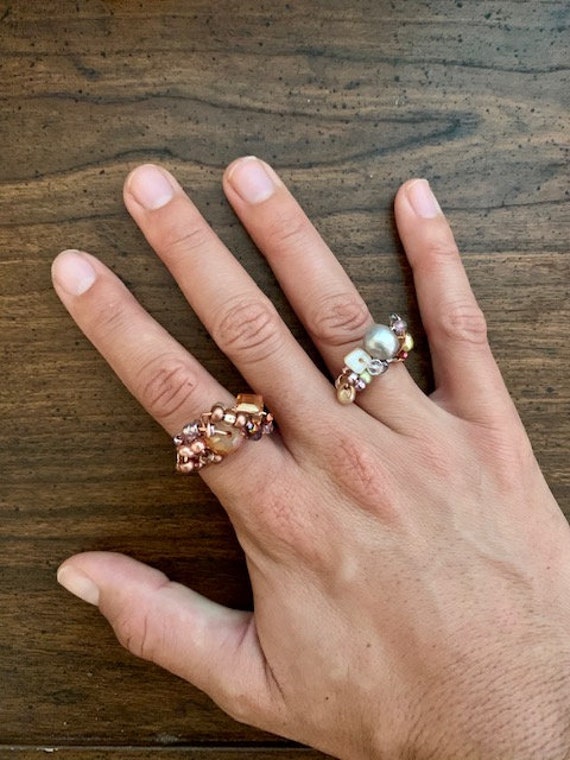 etsy gold ring set