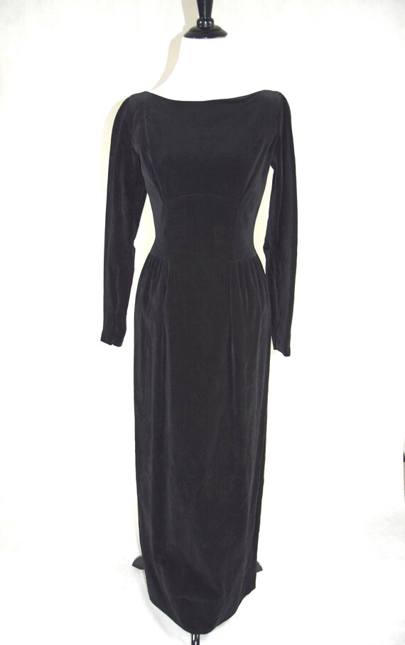 Lorrie Deb Black Velvet Formal Gown