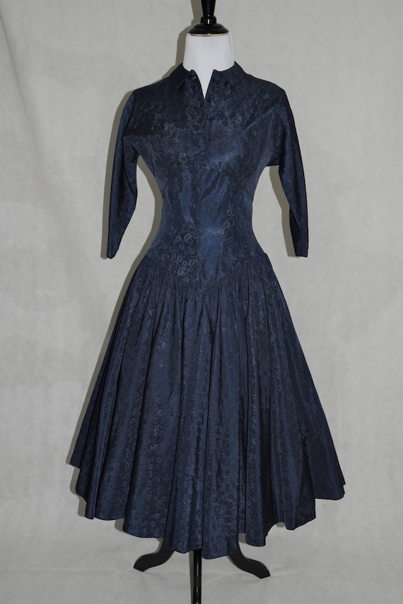 Jonny Herbert Original Royal Blue 50's Dress and … - image 2