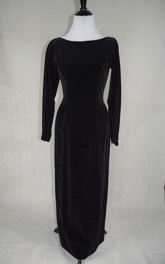 Lorrie Deb Black Velvet Formal Gown