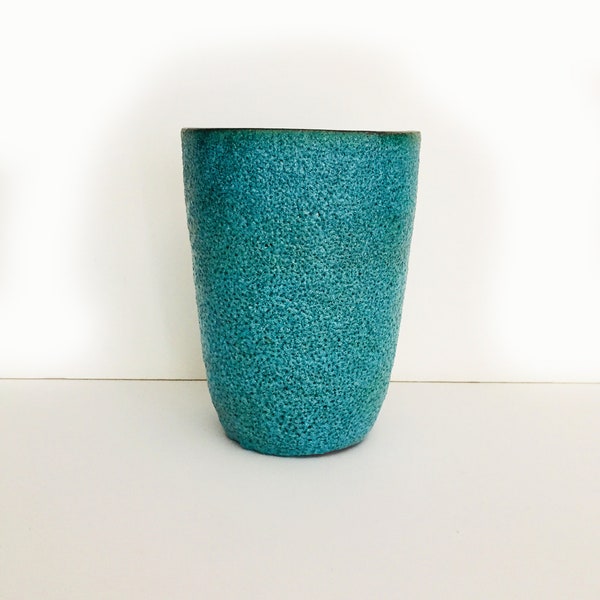 New Pieter Groeneveldt  Turquoise Blue 50’s Vintage Vase for Raymor.  A Collector’s Item