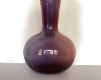 Vintage, Purple, Dark Amethyst Striking Art Glass Vase