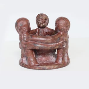 Circle of Friends Clay Mayan Folk Art Reproduction. Vintage