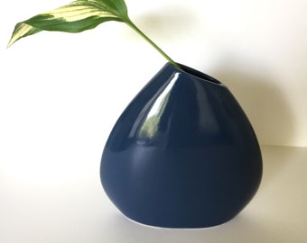 Blue, Unusual, Free-Form, Vintage, New Hand-crafted Ceramic Vase
