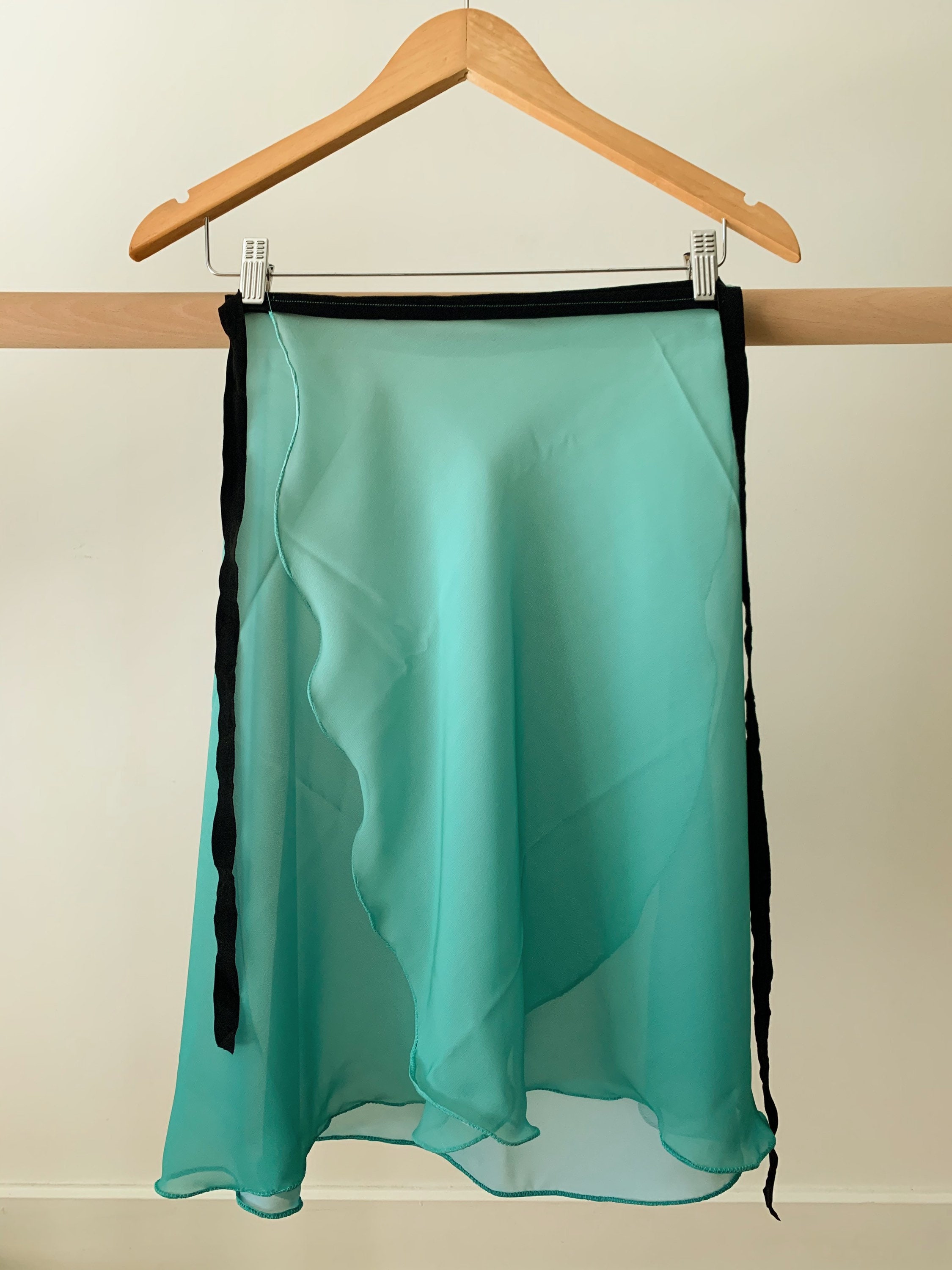 Ballet Wrap Skirt Dipdye White to Green Long Etsy