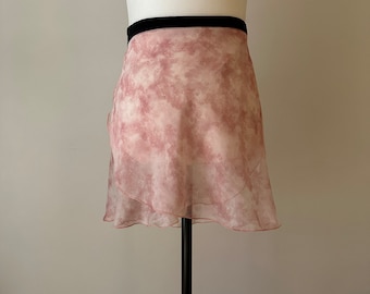 Ballet Wrap Skirt Tie-Dye Red