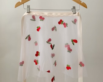 Ballet Wrap Skirt with Cherries
