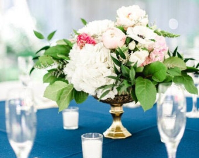 Gold Compote Vase Gold Pedestal Vase Gold Gobelt Gold Etsy