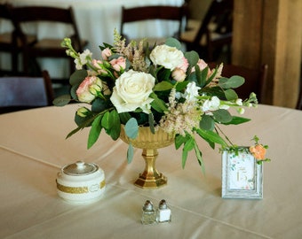 Gold Pedestal Vase | Compote Vase | Wedding Centerpiece