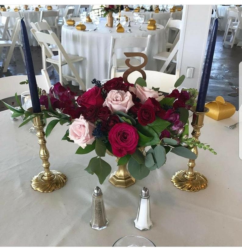 Set of 10 Gold Pedestal Vases 10 Compote Vases 10 Gold Etsy